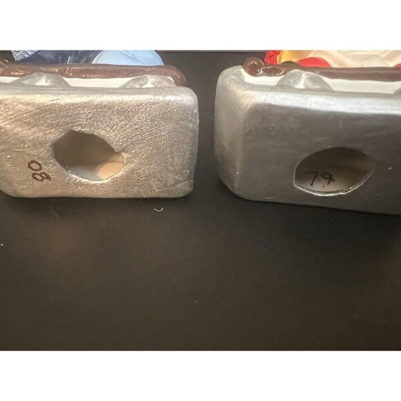 Vintage Kitsch Spaghetti Christmas Kid Village Decor Children Sled Mcm Set4 Lot - Picture 12 of 12